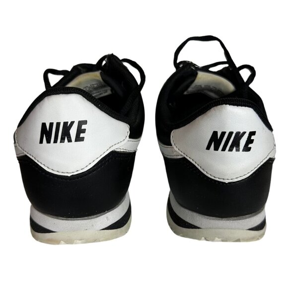 As New - Nike Cortez Basic Black and White Leather - Women – Size 7 - Picture 6 of 9